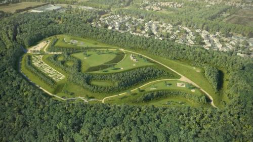 Projet Plaisir, vue aérienne de l'ensemble du projet parc©Martin Maillardet