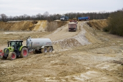 Trucks going to the check area 