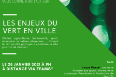 Janvier - Webinaire - Laurent Mogno anime un talk sur les "enjeux du vert en ville"
