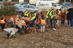 Septembre -  Lens  (62) - Travaux aménagement en cours pour la réalisation future forêt urbaine