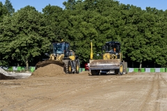 Grading the materials before depositing another layer