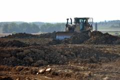 Bulldozer doing preliminary levelling