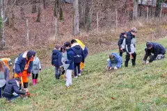 Les équipes d’ECT expliquent les techniques de plantation et les essences retenues.