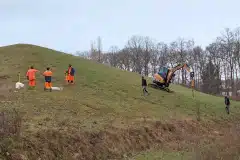 Préparation du site en vue des plantations par les équipes des Espaces Verts et les pépinières Allavoine.