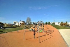 Children’s playground in the park at Stains (Seine-Saint-Denis)