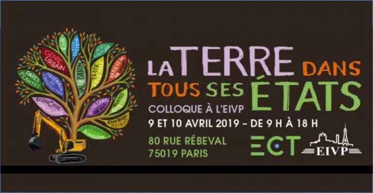 Comment réutiliser, réemployer et recycler les terres et déblais inertes ? Colloque "la terre dans tous ces états" EIVP ECT 9 et 10 avril 2019