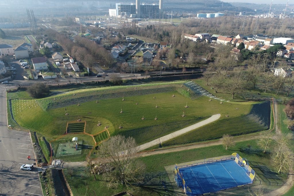 Site ECT Porcheville (78), vue arérienne du parc