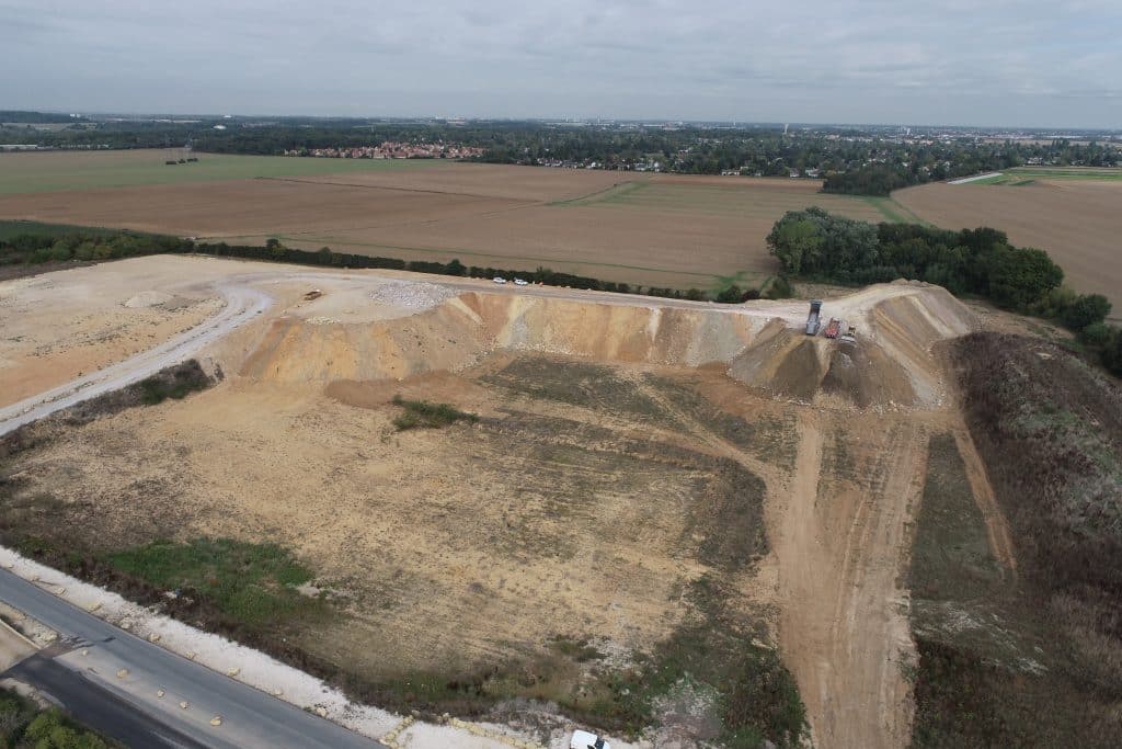 site ECT Chevannes (91), vue drone apports de terres