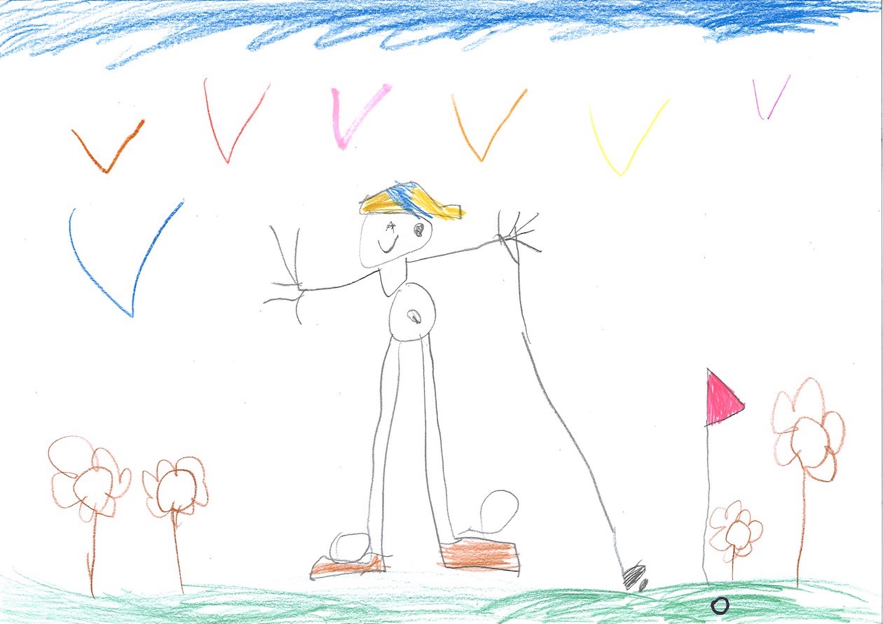 Elisabeth – 5 ans Un dimanche sur le parcours de golf remodelé par ECT