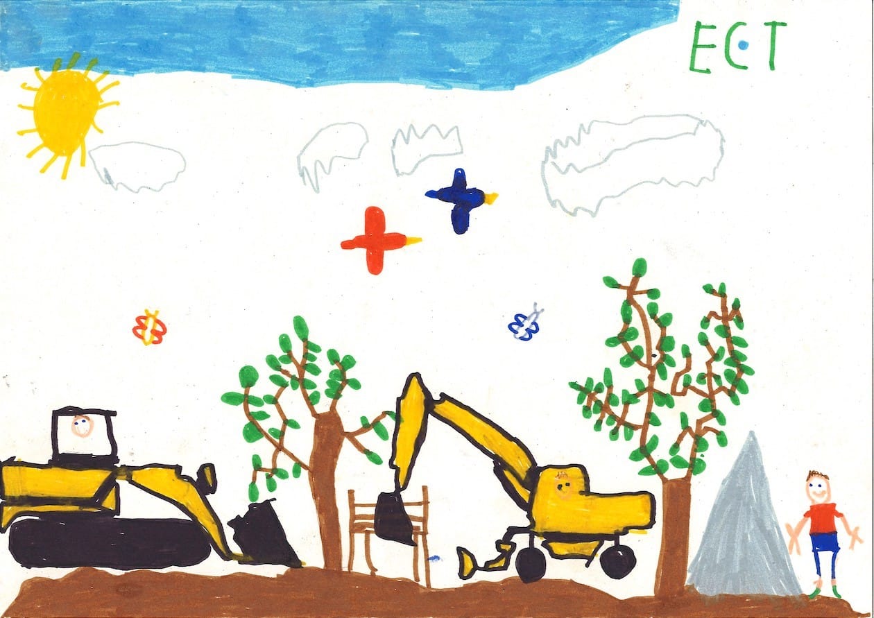 Hugo - 8 ans - Un enfant, des engins et des arbres