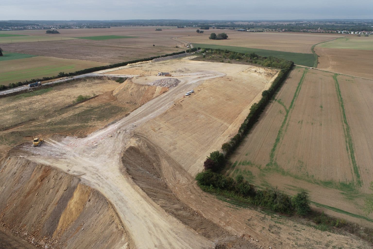 site ECT Chevannes (91), vue drone apports de terres