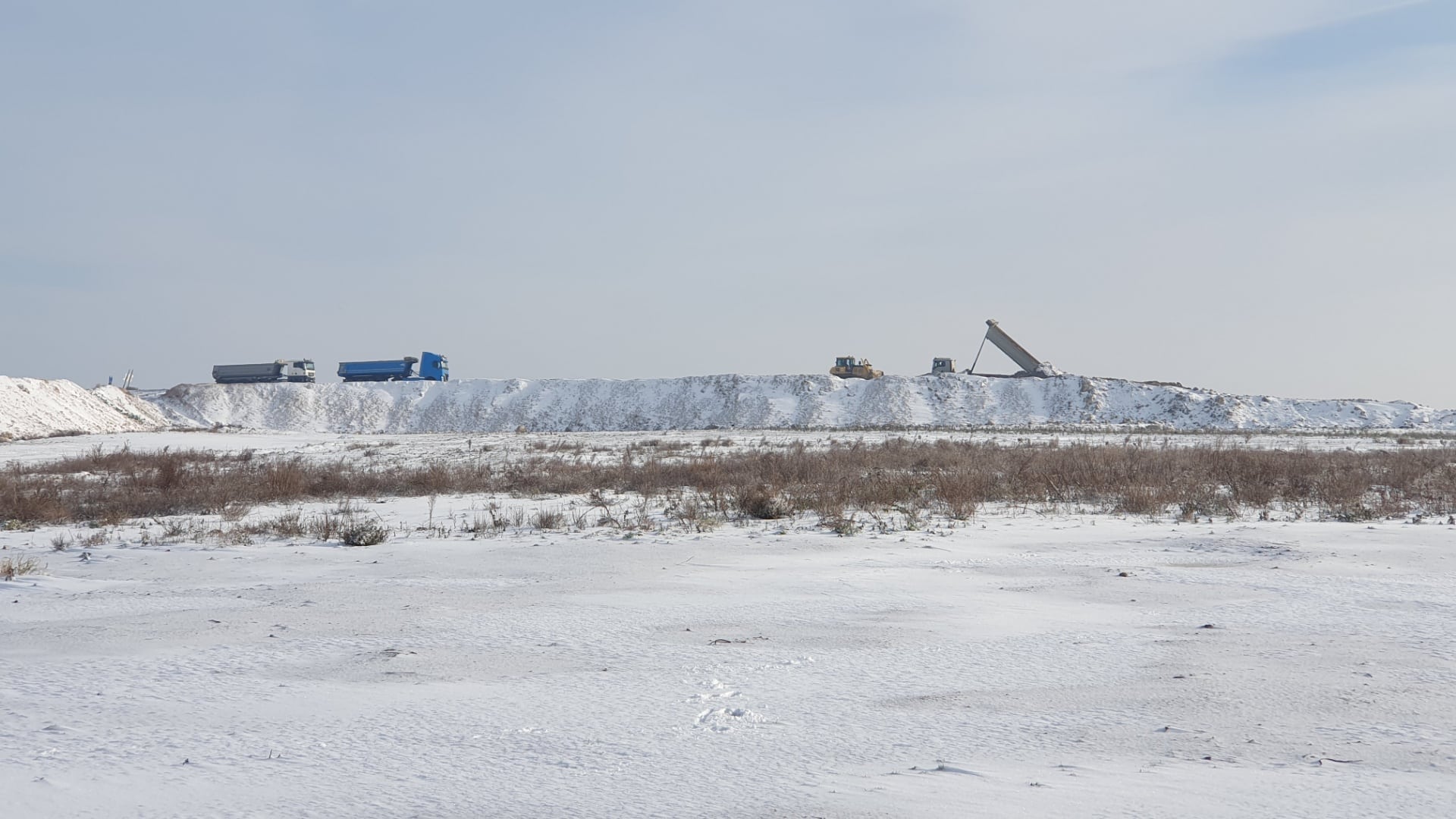 Janvier 2024, neige sur le site ECT Villeneuve-sous-Dammartin