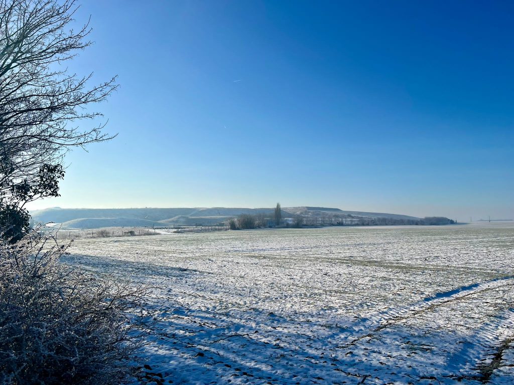 Janvier 2024, neige sur le site ECT Villeneuve-sous-Dammartin