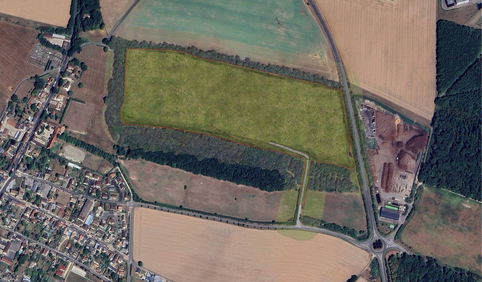 Plan de nivellement - Site ECT Villeneuve-les-Sablons (sans légende)