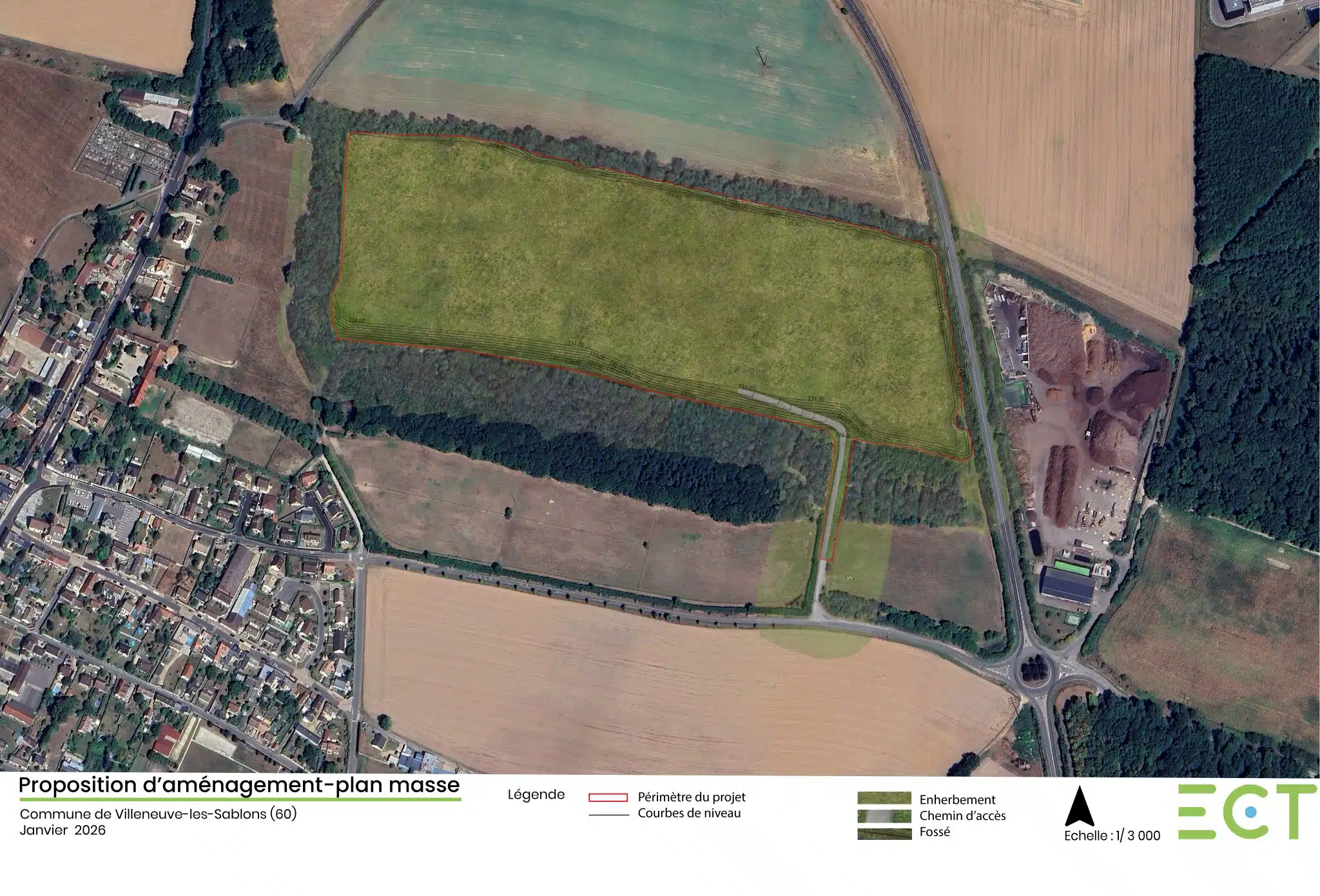 Plan de nivellement - Site ECT Villeneuve-les-Sablons